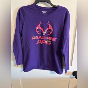 Realtree Purple Long Sleeve Tee with Pink Logo